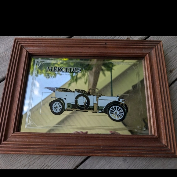 Vintage Mercedes 1908 Framed Mirror - Picture 3 of 7